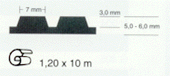 Italian Rubber Flooring - Stud System / Rollfloor 279-280 Drawing Illustration
