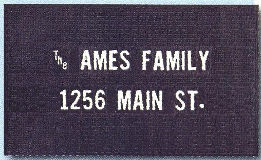 Double Line Personalized Door Mat