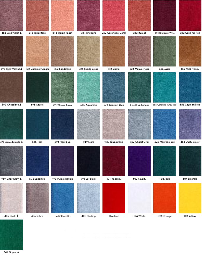 Carpet Color Chart
