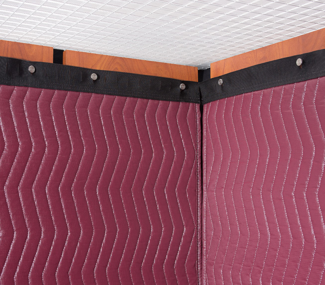 stud catcher corner view wood paneled wall