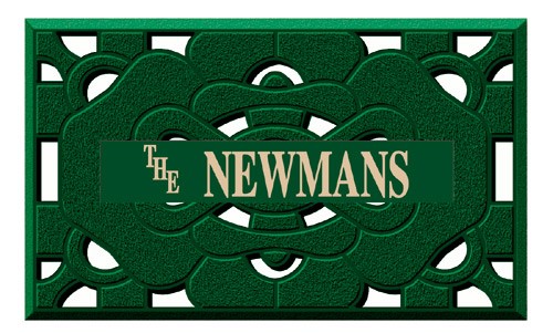 Personalized Vinyl Door Mat with Carpet Insert